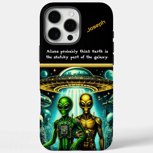 Außerirdischen bei Area 51 Night Sky Case-Mate iPhone Hülle (Rückseite)
