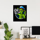 Außerirdischen Boombox-Party Poster (Heimbüro)