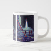 Außerirdischen der Vintagen Science Fiction spring Jumbo-Tasse (Rechts)
