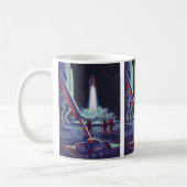 Außerirdischen der Vintagen Science Fiction spring Kaffeetasse (Links)
