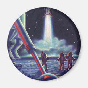 Außerirdischen der Vintagen Science Fiction spring Magnet