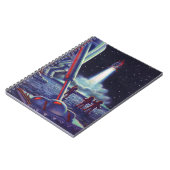 Außerirdischen der Vintagen Science Fiction spring Notizblock (Linke Seite)