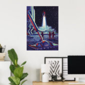 Außerirdischen der Vintagen Science Fiction spring Poster (Heimbüro)