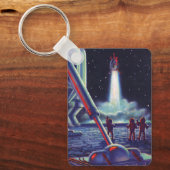 Außerirdischen der Vintagen Science Fiction spring Schlüsselanhänger (Vorderseite)