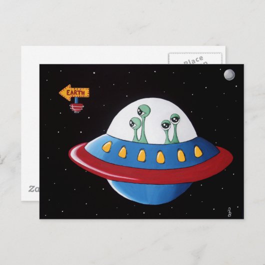 Außerirdischen Erde oder Bust! Postkarte (Vorne/Hinten)