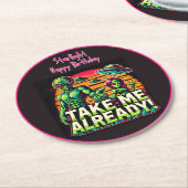 Außerirdischen erwarten in Cosmic Design! Runder Pappuntersetzer (Angewinkelt)