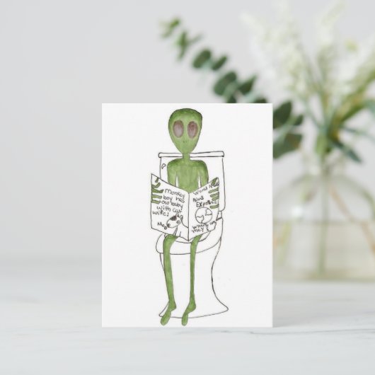 Außerirdischen exponiert postkarte (Stehend Vorderseite)