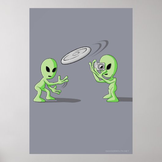 Außerirdischen Frisbee UFO Hoax Poster (Vorne)