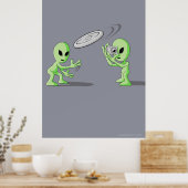 Außerirdischen Frisbee UFO Hoax Poster (Küche)