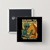 Außerirdischen Gebäude Pyramiden Pyramiden Bau Cre Button (Vorne & Hinten)