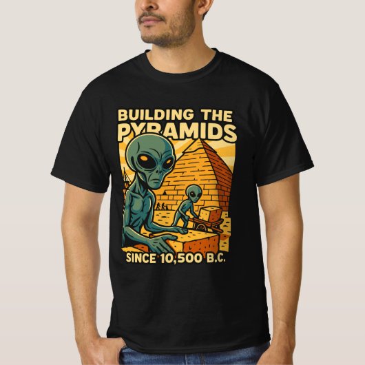 Außerirdischen Gebäude Pyramiden Pyramiden Bau Cre T-Shirt (Vorderseite)