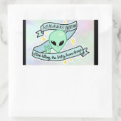 Außerirdischen gegen Abtreibungsaufkleber Rechteckiger Aufkleber (Tasche)