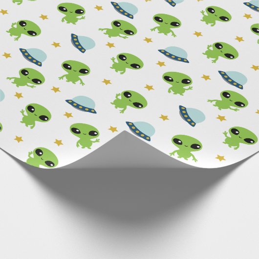 Außerirdischen Geschenkpapier (Ecke)