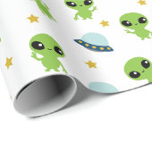 Außerirdischen Geschenkpapier (Rolleneckpunkt)