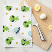 Außerirdischen Geschirrtuch (Viertel Falte)