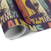 Außerirdischen glauben nicht an euch lustige Alien Geschenkpapier (Rolleneckpunkt)