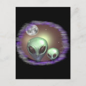 Außerirdischen grau postkarte (Vorderseite)