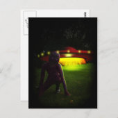 Außerirdischen haben Postkarte gelandet (Vorne/Hinten)