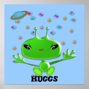 Außerirdischen Huggs Poster