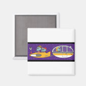 Außerirdischen im Urlaub Magnet (Vorderseite/Rückseite)