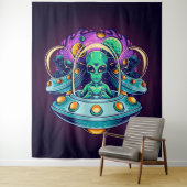 Außerirdischen im Weltraum Wandteppich (Beispiel)