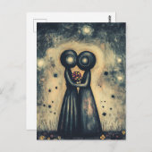 Außerirdischen in der Liebe Embrac in einer Umarmu Postkarte (Vorne/Hinten)