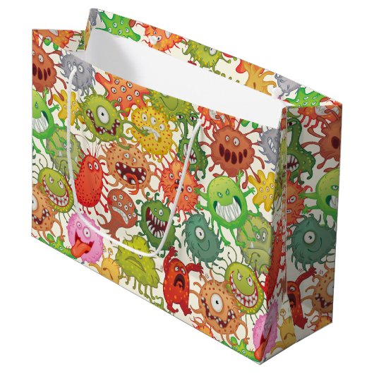 Außerirdischen in 'Monsters-Geschenktasche Große Geschenktüte (Vorderseite Schrägansicht)