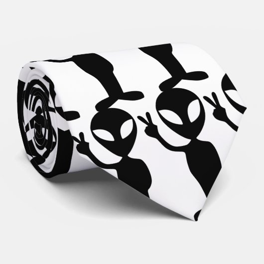 Außerirdischen in schwarzer Krawatte (Gerollt)