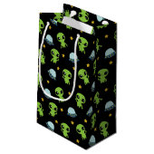 Außerirdischen Kleine Geschenktasche Geschenktüte (Rückseite Schrägansicht)