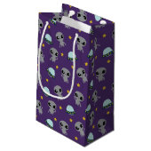Außerirdischen Kleine Geschenktasche Geschenktüte (Rückseite Schrägansicht)