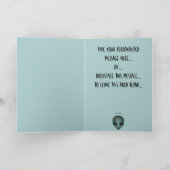 Außerirdischen Kunstkarten Einladungen benutzerdef (Innenseite)