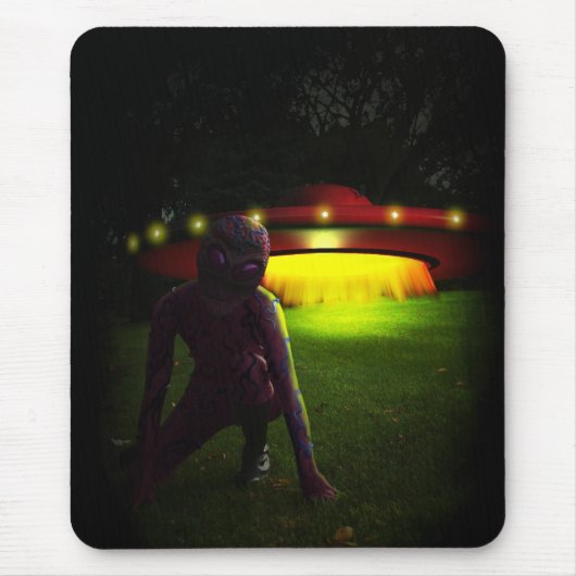 Außerirdischen landen Mousepad (Vorne)