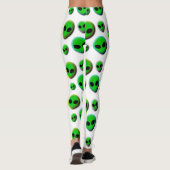 AUSSERIRDISCHEN. NEON GREEN ALIEN KÖNNEN FARBEN. LEGGINGS (Rückseite)