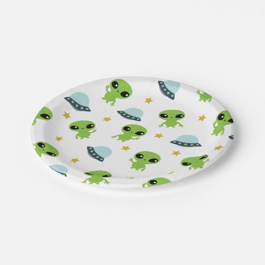 Außerirdischen Pappteller (Schrägansicht)