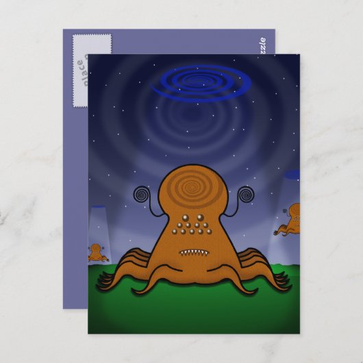 AUSSERIRDISCHEN! Postkarte (Vorne/Hinten)