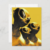 Außerirdischen Postkarte (Vorne/Hinten)