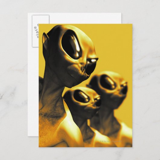 Außerirdischen Postkarte (Vorne/Hinten)