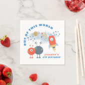 Außerirdischen Raumschiff Moon Stars Junge 4. Gebu Serviette (Beispiel)