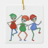 Außerirdischen-Rock für Weihnachten #2 Keramikornament (Vorderseite)