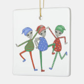 Außerirdischen-Rock für Weihnachten #3 Keramikornament (Links)