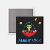 Außerirdischen rOcK! Magnet (Vorderseite/Rückseite)