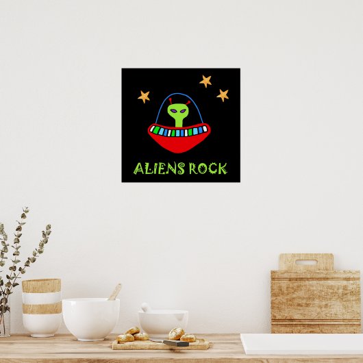 Außerirdischen rOcK! Poster (Küche)