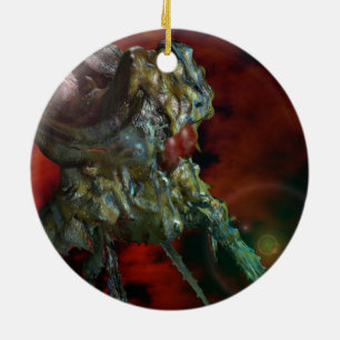 Außerirdischen, sie sind hier keramikornament