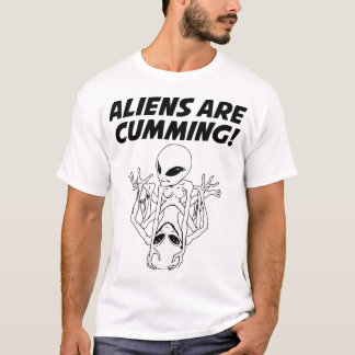 Außerirdischen sind das Cumming Funny Skelett T-Shirt