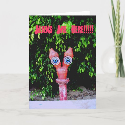 Außerirdischen sind hier karte (Vorderseite)