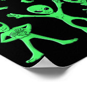 Außerirdischen tanzen Challenge Halloween Poster (Ecke)