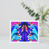 Außerirdischen treffen Kunsttreffen Postkarte (Stehend Vorderseite)