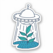 AUSSERIRDISCHEN UFO AUFKLEBER (Vorderseite)