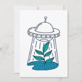 AUSSERIRDISCHEN UFO EINLADUNG (Vorderseite)