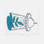 AUSSERIRDISCHEN UFO FLEECEDECKE (Vorderseite (Horizontal))